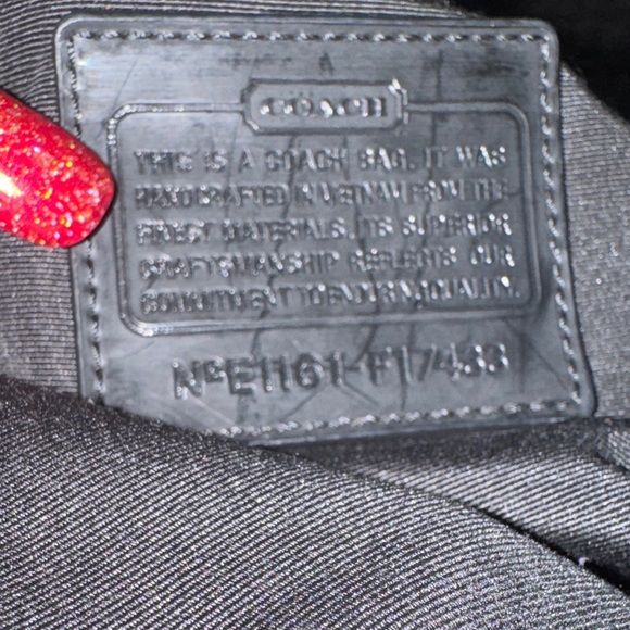 Coach Signature Black and Tan Tote - Picture 9 of 17